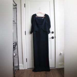 NWT Tadashi Navy Floor Length Gown